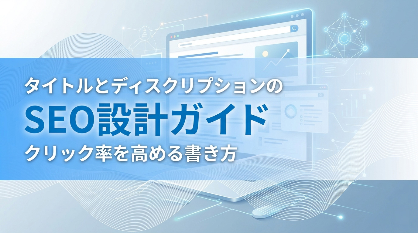タイトルとディスクリプションのSEO設計ガイド　クリック率を高める書き方