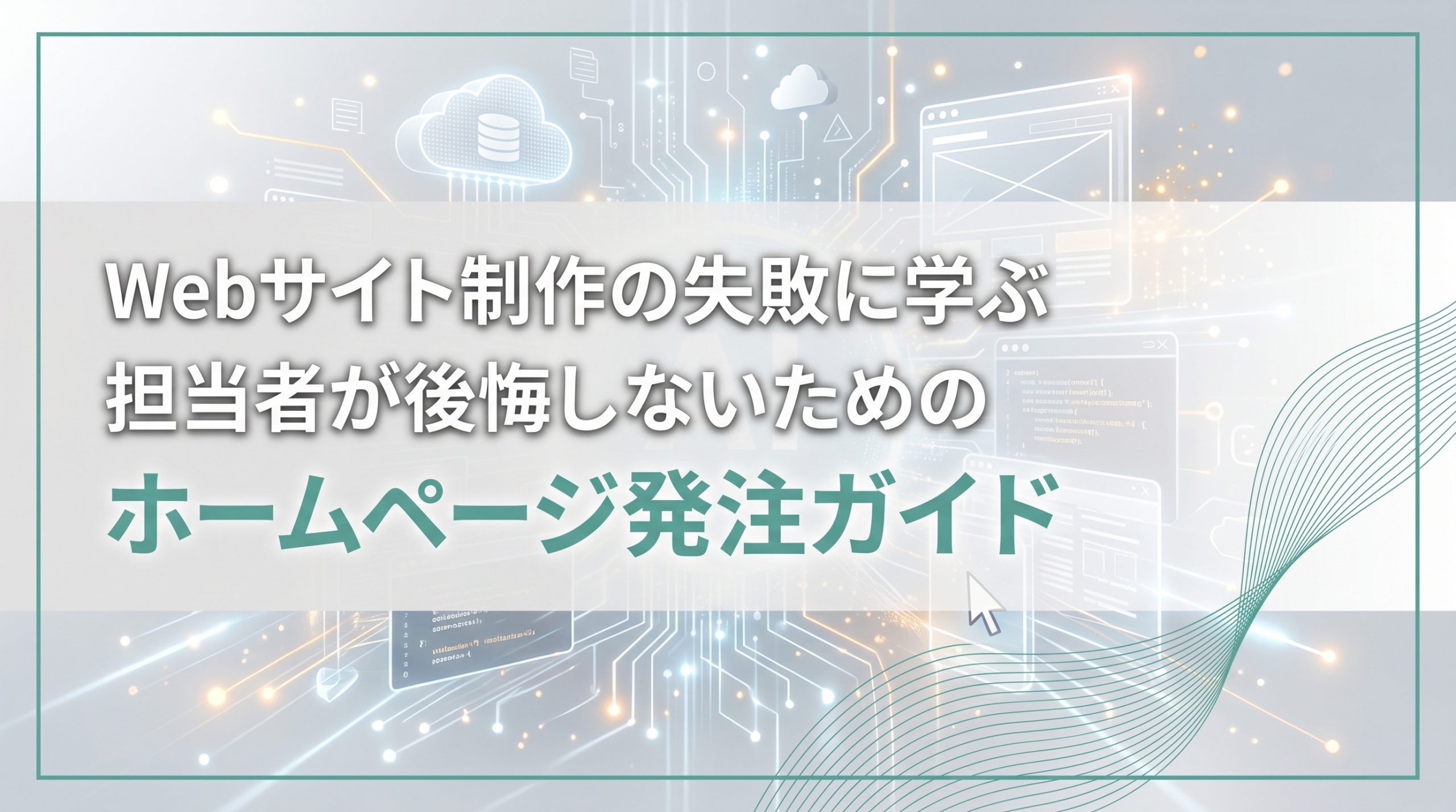 Webサイト制作の失敗に学ぶ　担当者が後悔しないためのホームページ発注ガイド